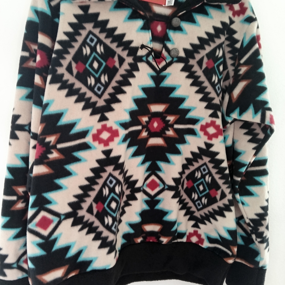 Geometric Patterned Pullover Sweater - image 4